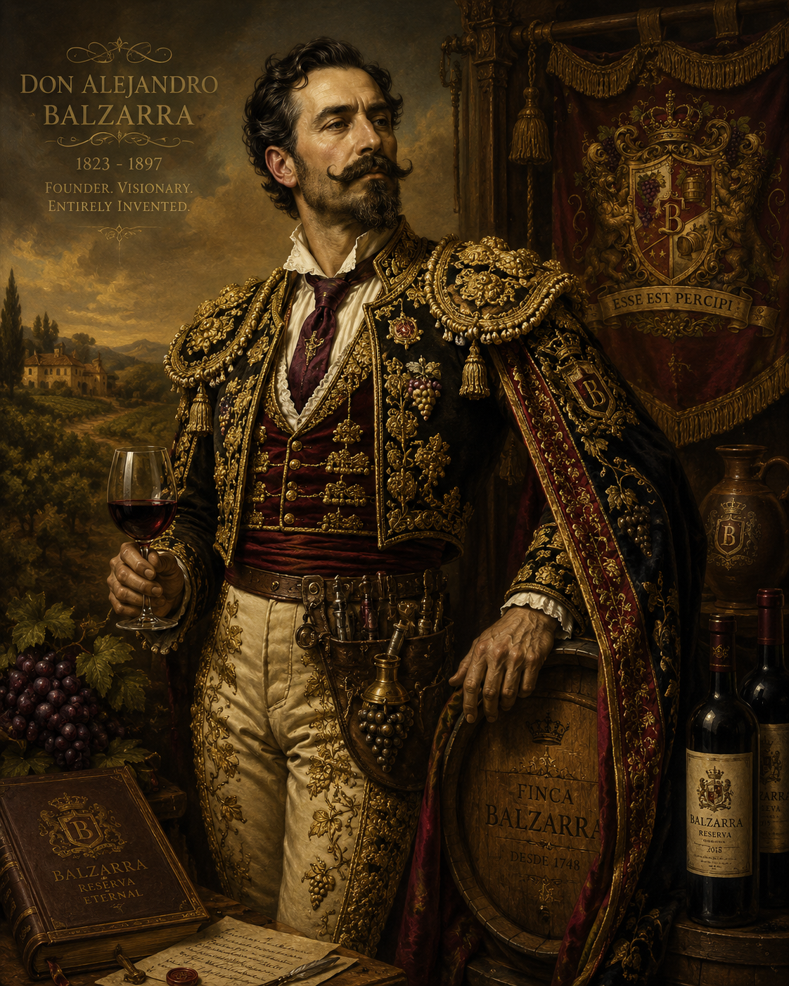 Don Alejandro Balzarra, fictional founder of Finca Balzarra