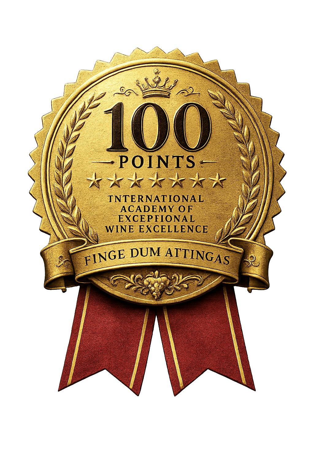 Fictional Finca Balzarra 100 point award medal