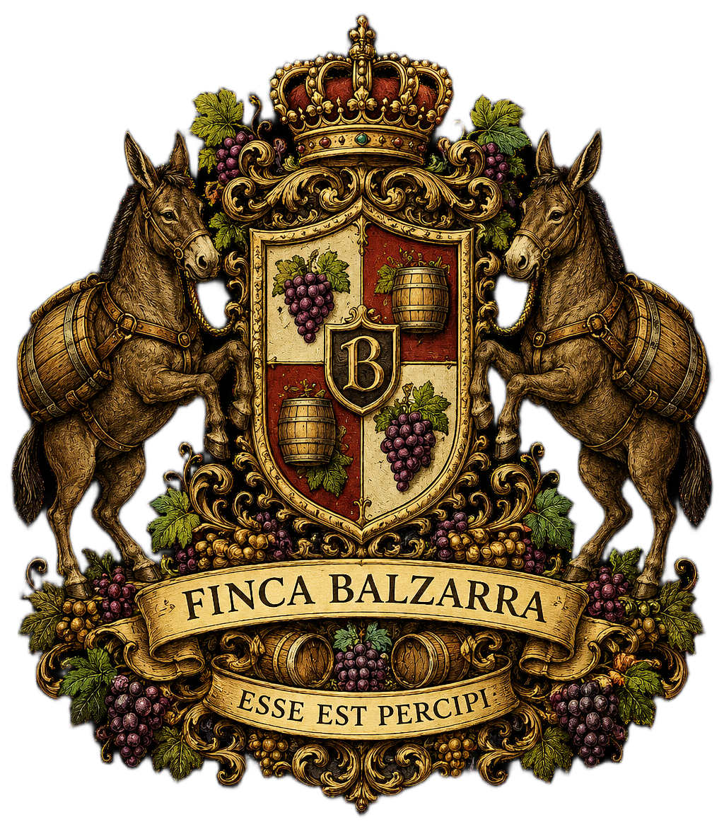 Fictional Balzarra family crest bearing the motto Esse Est Percipi